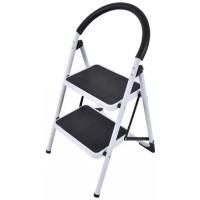 2-Step Foldable Steel Ladder w/Grip