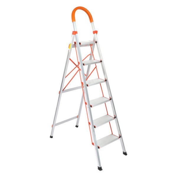 6-Step Foldable Aluminium Anti-Slip Ladder 1465mm