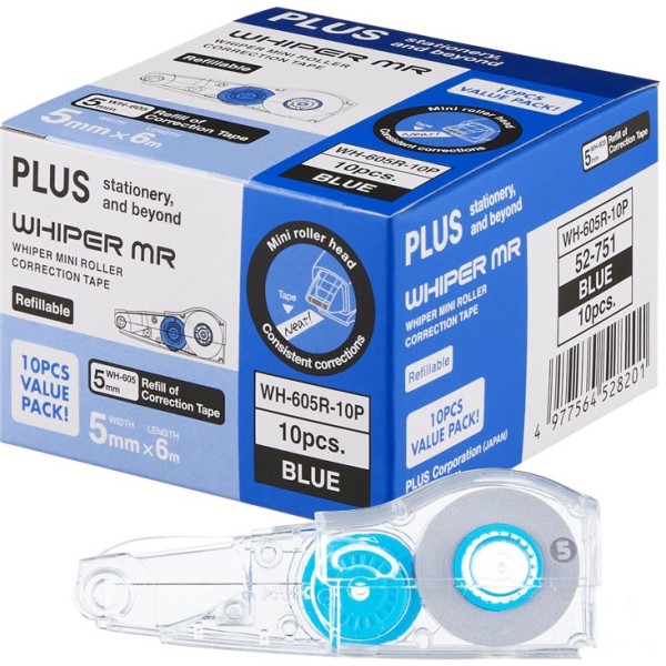 Plus WH-605R-10 Correction Tape 5mm x 6m 10's