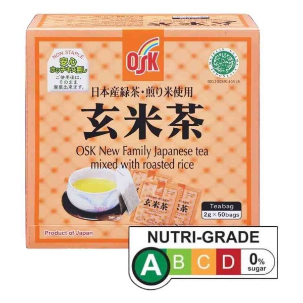 Osk Japanese Green Tea with Roasted Rice (50 Bags) 2g