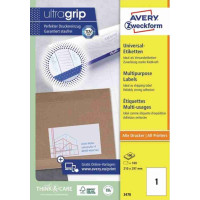 Avery Permanent Labels 100'S A4 (210 x 297mm)