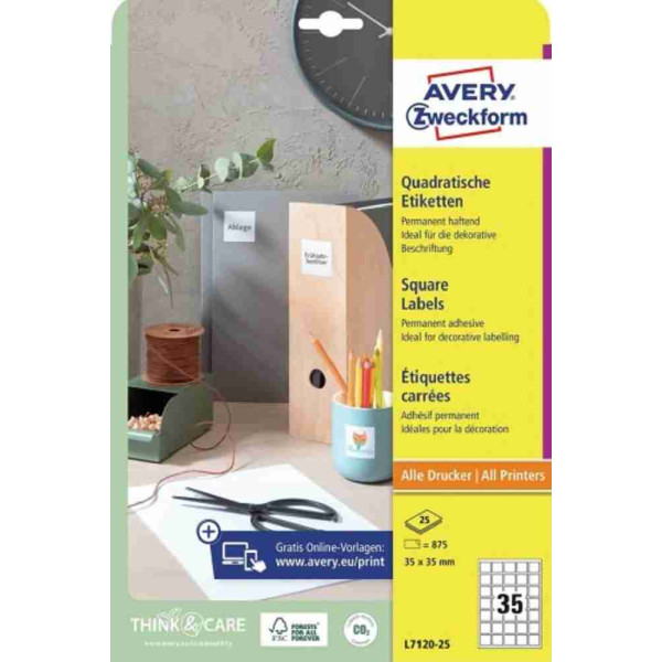 Avery QR Code Permanent Labels 875'S (35 x 35mm)