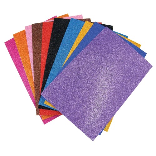 Eva Glitter Foam Sheet Self-Adhesive 10's A4