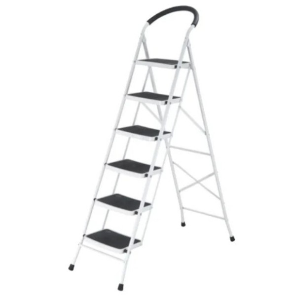 6-Step Foldable Steel Ladder w/Grip