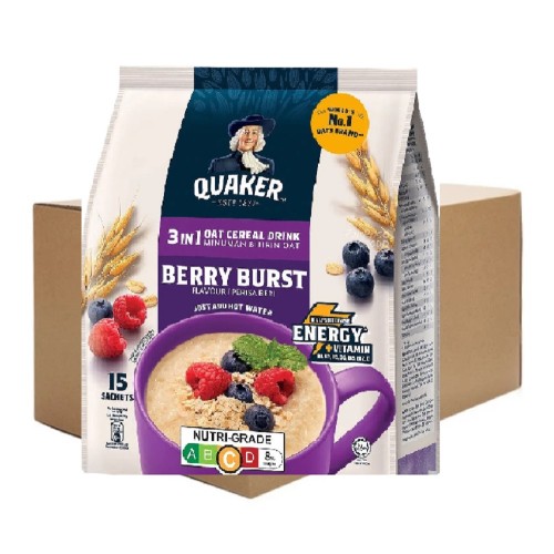 Quaker 3-in-1 Berry Burst Cereal ( 12 packets, 15 sachets each )