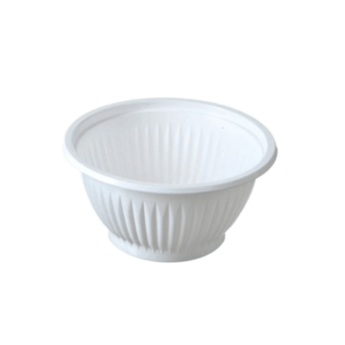 Plastic Bowl 10oz White 50's