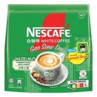 Nescafe Hazelnut White Coffee Gao Siew Dai Less Sugar (14 Sachets ) 30g