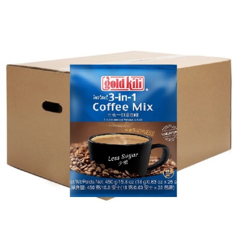 Gold Kili 3-in-1 Coffee Mix Less Sugar ( 24 packets, 25 sachets )