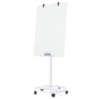 Adjustable Mobile Glass Board (60 x 90cm) Table Castor Wheel