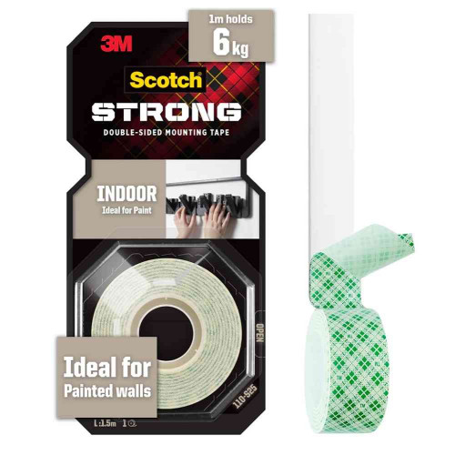 3M Scotch Indoor Permanent Mounting Tape (25mm x 1.5m)