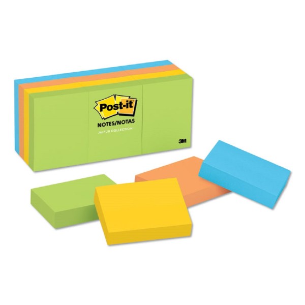 3M Post-it Notes 653AU (1.5" x 2") 12'S Jaipur Collection