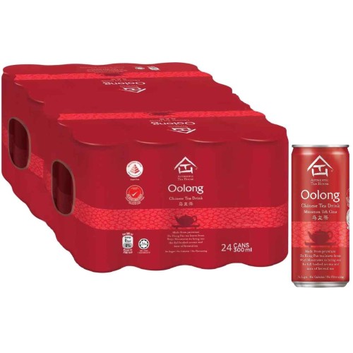 Authentic Tea House Da Hong Pao No Sugar Oolong Tea Can Drink (24 Cans) 300ml