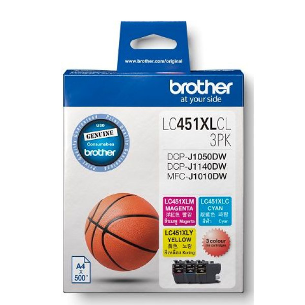 Brother Ink Cartridge (LC451XL-3PK) Colour
