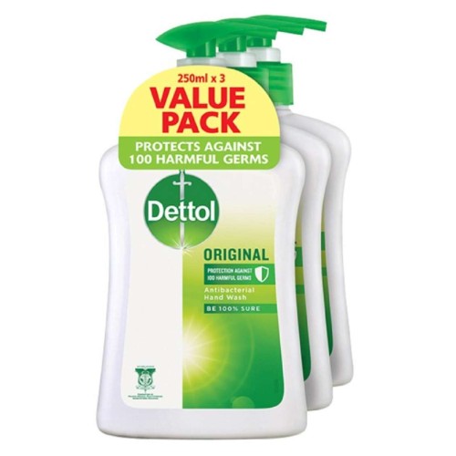 Dettol Anti-Bacterial Liquid Hand Wash (3 Bottles) 250ml