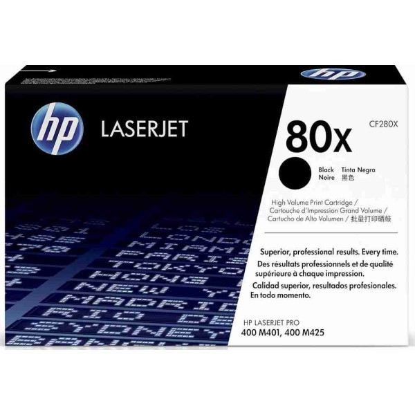 HP Toner Cartridge CF280X (80X) Black
