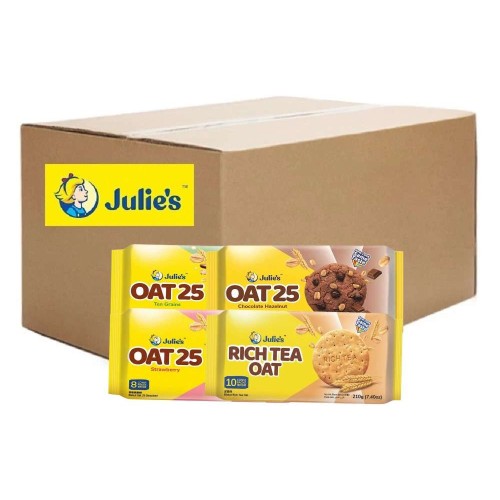 Julie's Oat Cookies (24 Packets) 200g (Chocolate, Strawberry, Rich Tea, Ten Grains)
