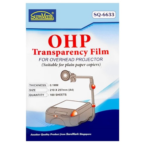 Suremark SQ-6633 OHP Transparency Film A4 100's