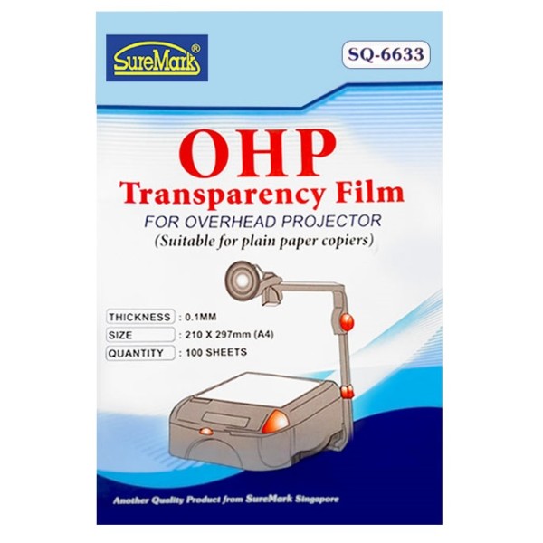 Suremark SQ-6633 OHP Transparency Film A4 100's