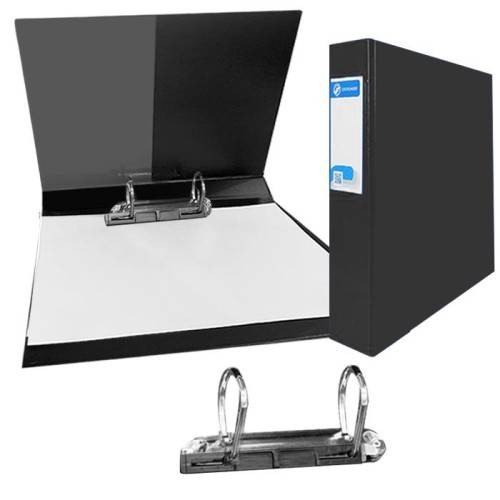  PVC 2D Ring File 2" A4 Black