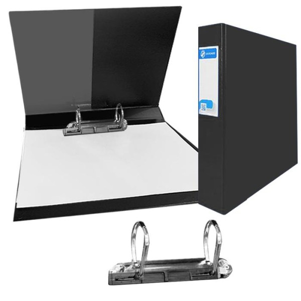  PVC 2D Ring File 2" A4 Black