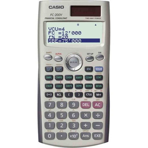 Casio Financial Calculator FC-200V 10+2 Digits