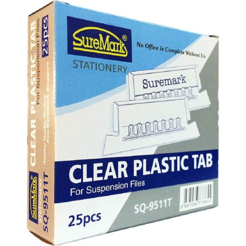 Suspension File Tabs (25 Tabs) Clear