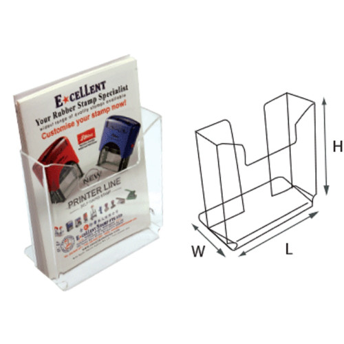 STZ Acrylic 1-Tier Brochure Holder A5 Vertical 2'S
