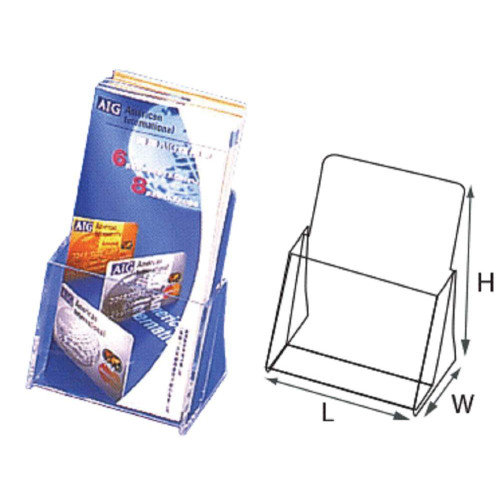 STZ Acrylic 1-Tier Brochure Holder DL Vertical