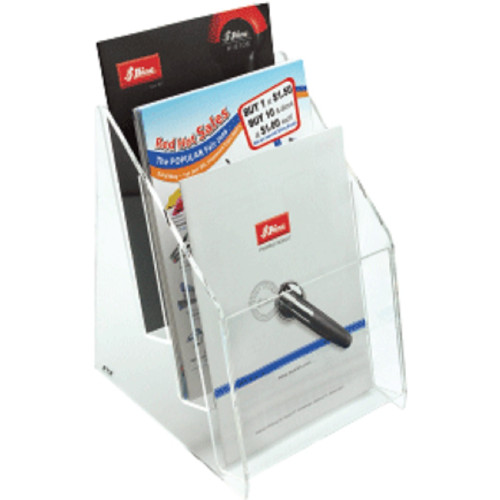 STZ Acrylic 3-Tier Brochure Holder A5 Vertical