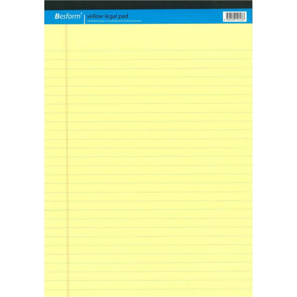 Besform Yellow Legal Pad A4