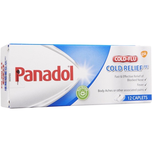 Panadol Cold+Flu Cold Relief PE (12 Caplets)