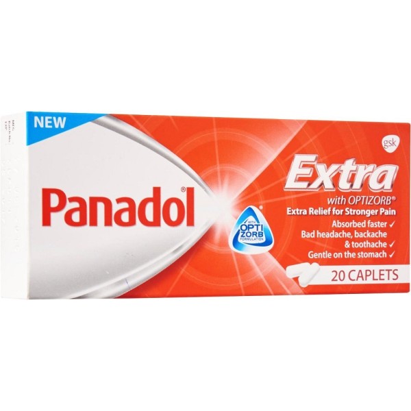 Panadol Extra w/Optizorb (20 Caplets)