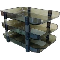 3-Tier Document Tray Smoke