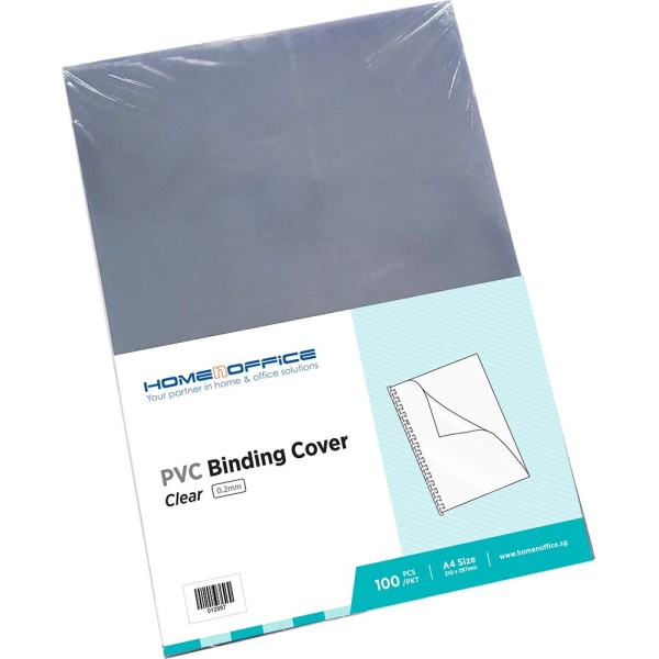 HnO PVC Binding Cover 0.18mm A4 100'S Clear
