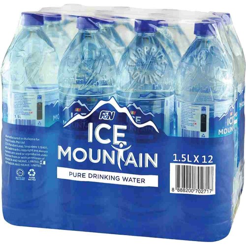 Ice Mountain Pure Drinking Water (12 Bottles) 1.5L