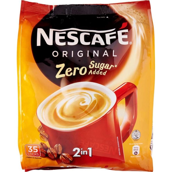 Nescafe 2-in-1 Zero Sugar Added Instant Coffee (30 Sachets) 8.5g