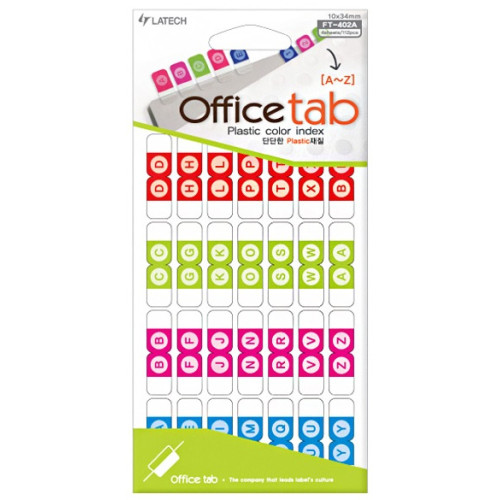 Latech A-Z Office Tab 4'S (10 x 34mm)