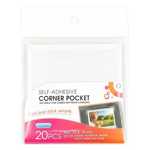 Adhesive Corner Pocket 20's