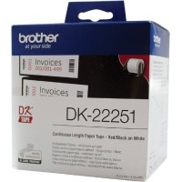Brother Label Tape DK-22251 (62mm Continuous) Red/Black - Pre-Order Only