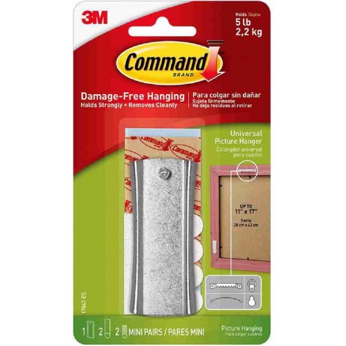 3M Command 17047 Damage-Free Picture Hanging Sticky Nail Sawtooth Hanger 2.2kg