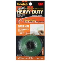 3M Scotch Super Heavy Duty Double-Sided Foam Tape KTD-12 (12mm x 1.5m) Clear & Smooth Surfaces