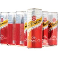 Schweppes Dry Ginger Ale Can Drink (24 Cans) 320ml