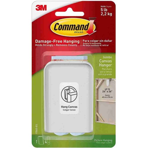 3M Command 17045-ES Damage-Free Picture Hanging Canvas Hanger Jumbo 2.2kg