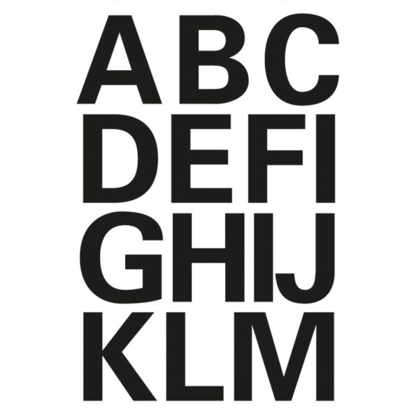 Herma Letters 25mm A-Z Weatherproof Film Black 2S