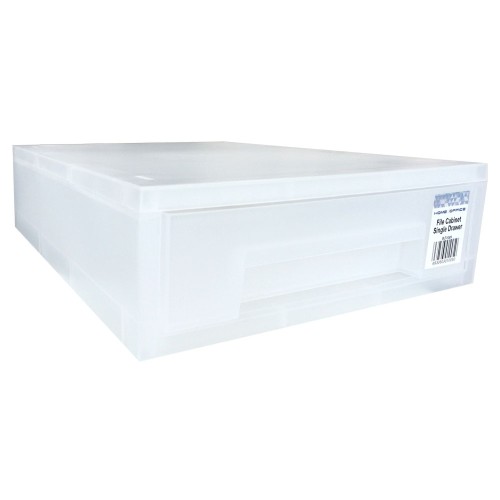 HnO Stackable Single Drawer (360 x 250 x 85mm) Translucent White