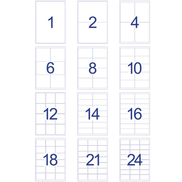 Avery White Labels 100'S A4 (1-24)