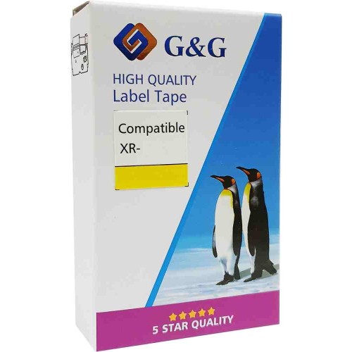 G&G Compatible Casio EZ-Label Printer Tape Cartridge 12mm