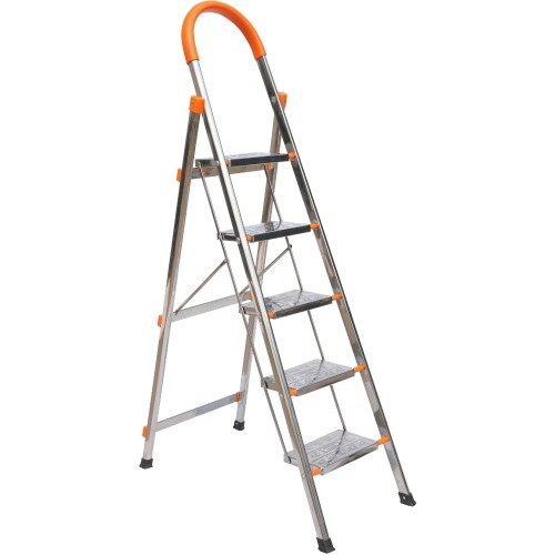 5-Step Foldable Aluminium Anti-Slip Ladder 1220mm