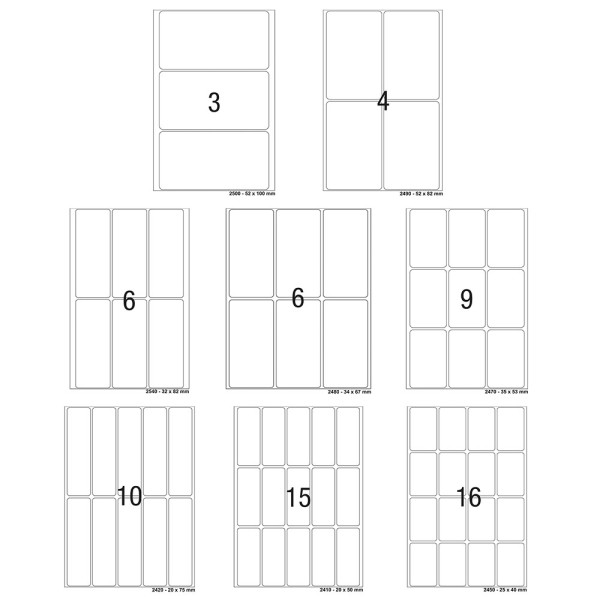 Herma Multi-Purpose White Labels 32'S (3-16)