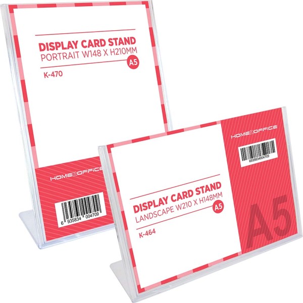 HnO Display Card Stand A5 (Portrait, Landscape)